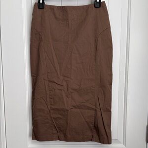 New York & Company Brown Pencil Skirt